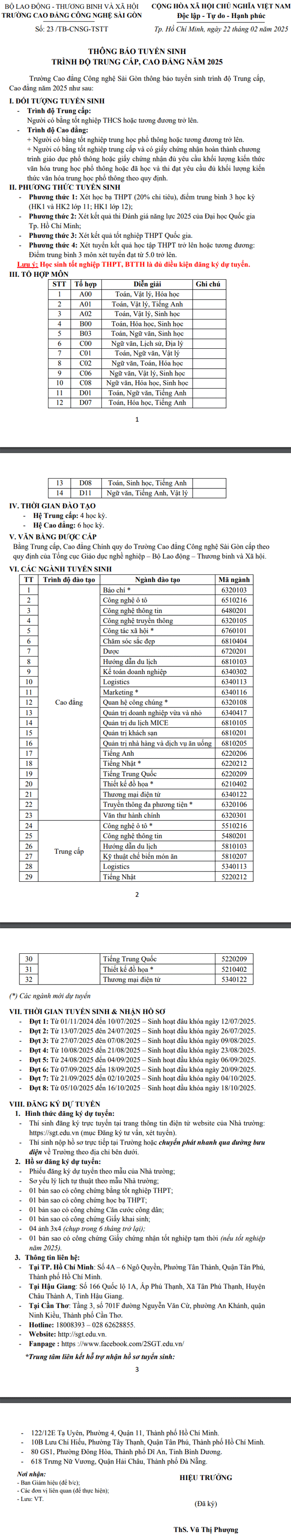 Trường Cao Đẳng Công Nghệ Sài Gòn
