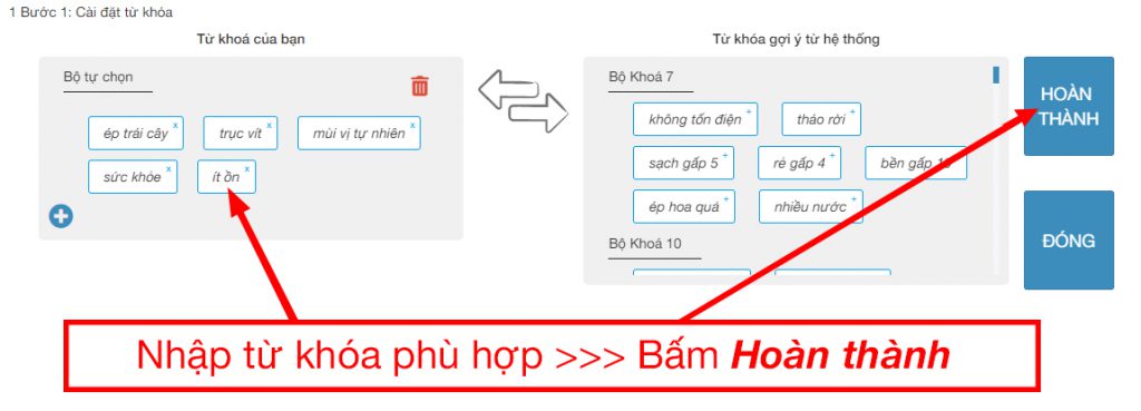 Chọn từ khóa