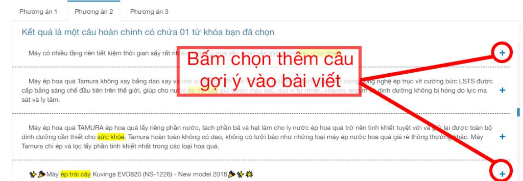 Phương án 2