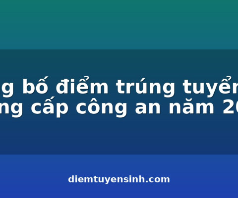 Công bố điểm trúng tuyển hệ Trung cấp công an năm 2012
